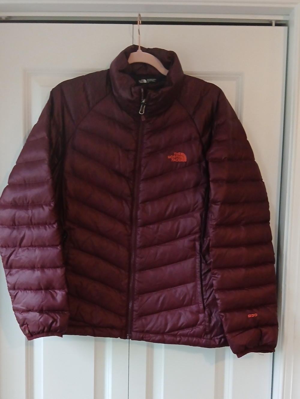 The North Face Women's Dark Burgundy Down 550 Puffee Jacket Sz L